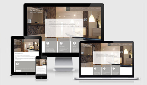 Dr. med. dent. Kathrin Dargatz: Entwicklung CI, Konzeption & Layout, Webseite mit Responsive Design