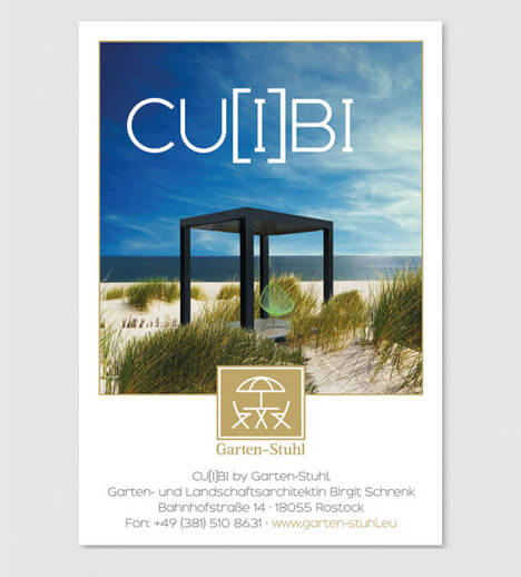 CU[I]BI von Garten-Stuhl: Imagekampagne