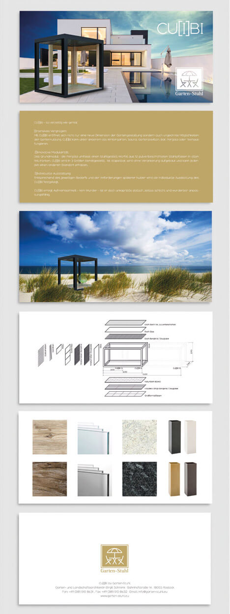 CU[I]BI von Garten-Stuhl: Fotomontagen, Design Folder