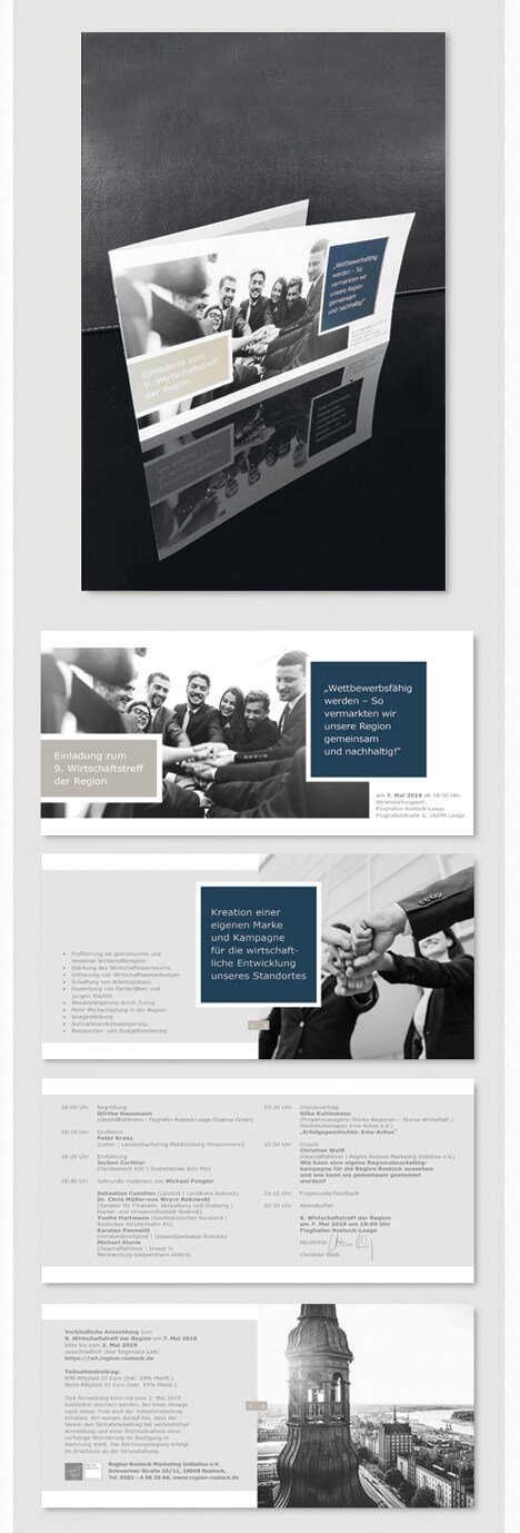 Region Rostock Marketing Initiative e. V.: Design Mailing-Folder